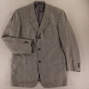 Saddlebred Jacket 42L MT Gray Micro pattern 100% Wool Blazer Sport Coat